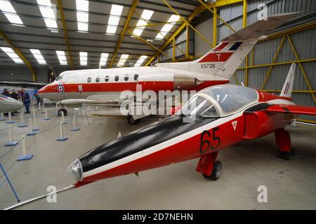 Folland Gnat T1, XR534, Newark Air Museum Großbritannien. Stockfoto