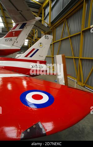 Folland Gnat T1, XR534, Newark Air Museum Großbritannien. Stockfoto