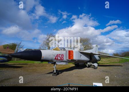Mikoyan Gurevich, Mig 23ML 024003607, 07, Newark Air Museum, Stockfoto