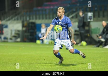 Kongens Lyngby, Dänemark. Oktober 2020. Brian Hamalainen (3) von Lyngby Boldklub gesehen während des 3F Superliga Matches zwischen Lyngby Boldklub und Odense Boldklub auf Lyngby Stadion in Kongens Lyngby. (Bildnachweis: Gonzales Photo - Rune Mathiesen). Stockfoto