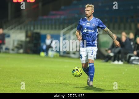 Kongens Lyngby, Dänemark. Oktober 2020. Brian Hamalainen (3) von Lyngby Boldklub gesehen während des 3F Superliga Matches zwischen Lyngby Boldklub und Odense Boldklub auf Lyngby Stadion in Kongens Lyngby. (Bildnachweis: Gonzales Photo - Rune Mathiesen). Stockfoto