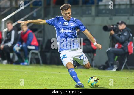 Kongens Lyngby, Dänemark. Oktober 2020. Ertugrul Teksen (27) von Lyngby Boldklub gesehen während der 3F Superliga Spiel zwischen Lyngby Boldklub und Odense Boldklub auf Lyngby Stadion in Kongens Lyngby. (Bildnachweis: Gonzales Photo - Rune Mathiesen). Stockfoto