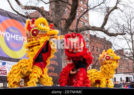 Boston, Massachusetts. Januar 2017. Frauenmarsch in Boston. Stockfoto