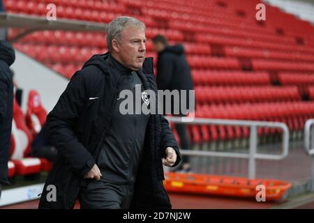 SUNDERLAND, ENGLAND. 24. OKTOBER Portsmouth Manager Kenny Jackett während des Sky Bet League 1 Spiels zwischen Sunderland und Portsmouth im Stadium of Light, Sunderland am Samstag, 24. Oktober 2020. (Kredit: Robert Smith - MI News) Kredit: MI Nachrichten & Sport /Alamy Live Nachrichten Stockfoto