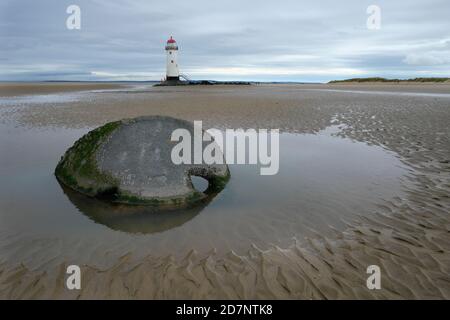 Point of Ayr Lighthouse Talacre North Wales Großbritannien Stockfoto