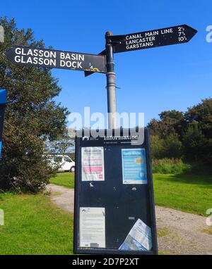 Eine ruhige Ecke am Glasson Dock, lancaster Canal, Lancashire, UK 2020 Stockfoto