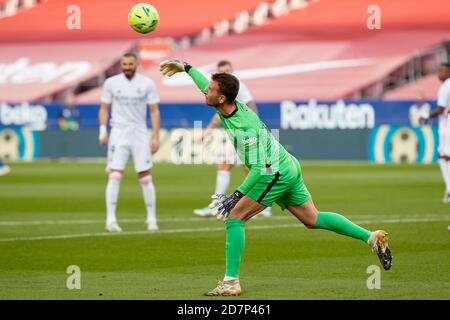 Barcelona, Spanien. Okt. 2020. Neto vom FC Barcelona während des Liga-Spiels zwischen dem FC Barcelona und Real Madrid im Camp Nou am 24 2020. Oktober in Barcelona, Spanien. Bild: Dax Images/Alamy Live News Stockfoto