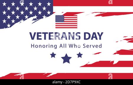 Veterans Day, Memorial Day, Patriot Vector für Banner, Broschüre, Print Ad, Sticker Stock Vektor