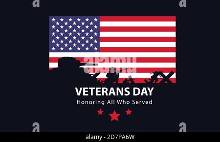 Veterans Day, Memorial Day, Patriot Vector für Banner, Broschüre, Print Ad, Sticker Stock Vektor