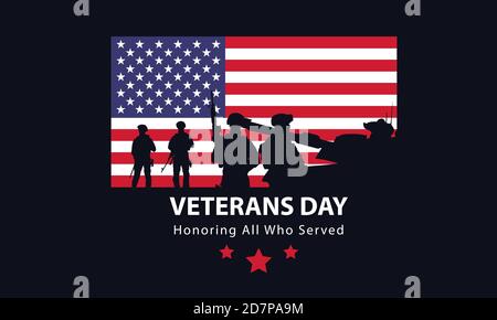 Veterans Day, Memorial Day, Patriot Vector für Banner, Broschüre, Print Ad, Sticker Stock Vektor