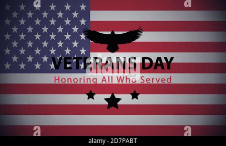 Veterans Day, Memorial Day, Patriot Vector für Banner, Broschüre, Print Ad, Sticker Stock Vektor