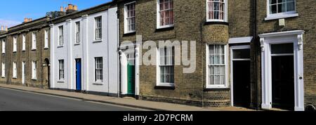 Wohnhäuser in Parker Street, Cambridge City, Cambridgeshire, England, UK Stockfoto