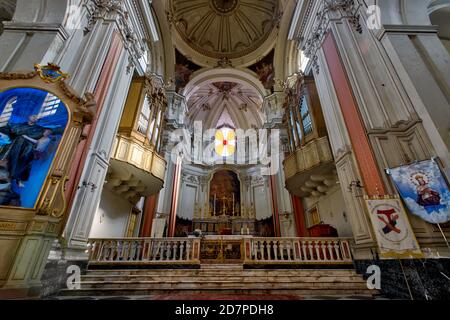 Kirche des heiligen Franziskus von Assisi (Chiesa di San Francesco d'Assisi all'Immacolata). Catania, Sizilien, Italien Stockfoto