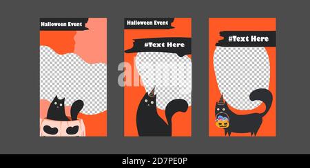 Editierbare Sosial Medienvorlage Halloween Verkauf Hintergrund, Verkauf Banner für Web, Poster Design Vorlage, Vektor-Illustration eps.10 Stock Vektor
