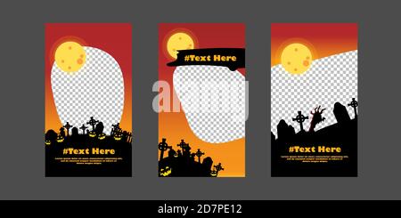 Editierbare Sosial Medienvorlage Halloween Verkauf Hintergrund, Verkauf Banner für Web, Poster Design Vorlage, Vektor-Illustration eps.10 Stock Vektor