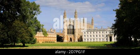 Blick auf Kings College, Kings Parade, Cambridge City, Cambridgeshire, England, Großbritannien Stockfoto