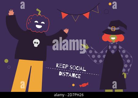 Halloween Quarantäne Vektor Stock Vektor