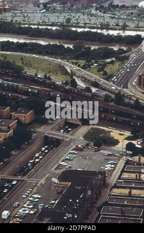 Pennsylvania Avenue; NE; Blick nach Westen zum Capitol in Washington D.C. Ca. 1973 Stockfoto