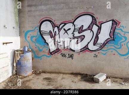 Agde, Frankreich, 24. Oktober 2020. Brachland unter Abriss in Agde, Frankreich. Stockfoto