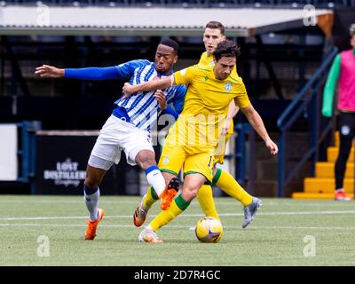 Während der Kilmarnock gegen Hibernian Spiel im Rugby Park Stadium am Samstag, 24. Oktober 2020. Stockfoto