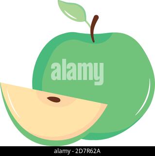 Apfel Frucht Symbol Auf Weissem Hintergrund Flacher Stil Vektorgrafik Stock Vektorgrafik Alamy