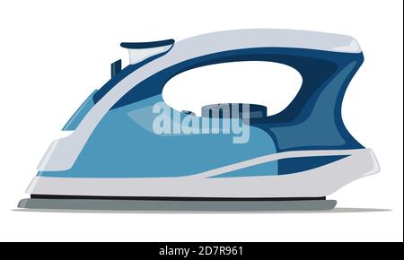 Elektrisches Bügeleisen zum Bügeln. Symbol für Haushaltsgeräte. Vektorgrafik. Stock Vektor