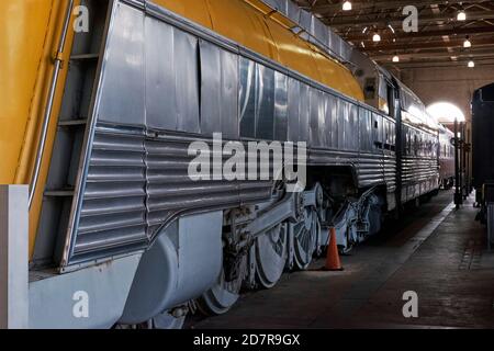 C&O Nr. 490 4-6-4 Hudson klasse Dampflok auf Anzeige im Motor Shop von B&O Railroad Museum, Baltimore, Maryland, USA. Stockfoto