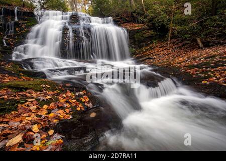 Merry Falls - DuPont State Recreational Forest - Cedar Mountain, in der Nähe von Brevard, North Carolina, USA Stockfoto