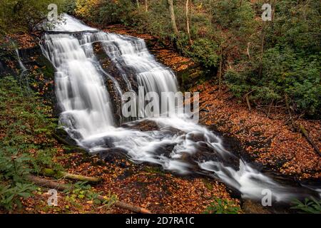 Merry Falls - DuPont State Recreational Forest - Cedar Mountain, in der Nähe von Brevard, North Carolina, USA Stockfoto