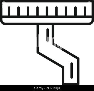 Symbol für Deckelschneider. Outline-Cover-Bundsteg-Vektorsymbol für Webdesign isoliert auf weißem Hintergrund Stock Vektor