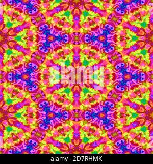Muster Mosaik kaleidoskopisch nahtlos erzeugt Textur, Ornament, zerbrechlich, fraktal, Material, abstrakt rendern Hintergrund . Stockfoto