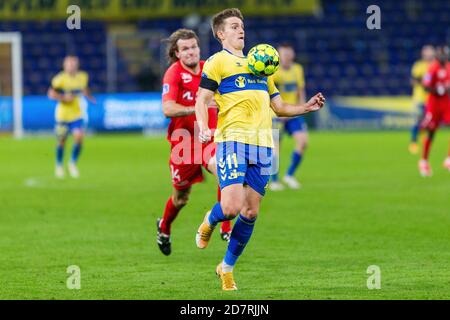 Broendby, Dänemark. Okt. 2020. Mikael Uhre (11) von Broendby, WENN er während des 3F Superliga-Spiels zwischen Broendby IF und FC Midtjylland im Broendby Stadion in Broendby gesehen wurde. (Foto Kredit: Gonzales Foto/Alamy Live News Stockfoto