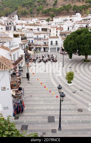 Plaza Virgen de la Pena in Mijas Pueblo, Spanien Stockfoto