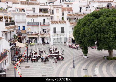 Plaza Virgen de la Pena in Mijas Pueblo, Spanien Stockfoto