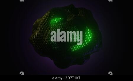 3D-Rendering, Abstract dunkle Materie geometrische Muster Hintergrund Stockfoto