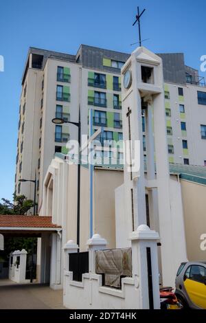 Gibraltar, Großbritannien, 3. Oktober 2018:- die katholische Kirche, Iglesia Santa Teresa in Gibraltar. Gibraltar ist ein britisches Überseegebiet lokalisieren Stockfoto