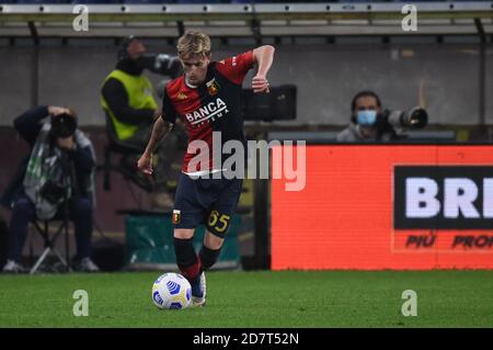 Genua, Italien. Okt. 2020. Nicolo Rovella (Genua) während Genua CFC vs FC Internazionale, italienische Fußballserie EIN Spiel in Genua, Italien, Oktober 24 2020 Kredit: Unabhängige Fotoagentur/Alamy Live News Stockfoto