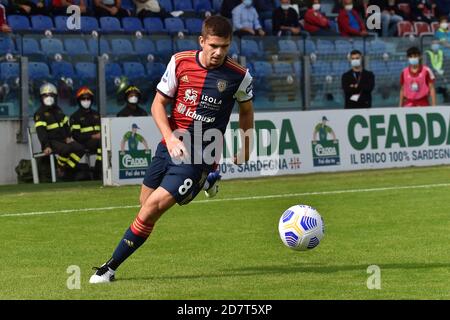 Sardegna Arena, cagliari, Italien, 25 Oct 2020, Razvan Marin von Cagliari Calcio während Cagliari Calcio gegen FC Crotone, italienische Fußballserie A Spiel - Credit: LM/Luigi Canu/Alamy Live News Stockfoto