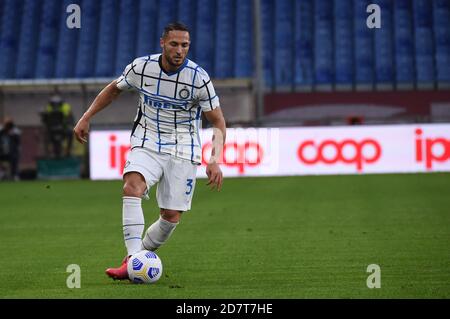 Genua, Italien. Okt. 2020. Genova, Italien, Luigi Ferraris Stadion, 24 Oct 2020, Danilo D'Ambrosio (Inter) während Genua CFC gegen FC Internazionale - Italienische Fußballserie A Spiel - Credit: LM/Danilo Vigo Credit: Danilo Vigo/LPS/ZUMA Wire/Alamy Live News Stockfoto