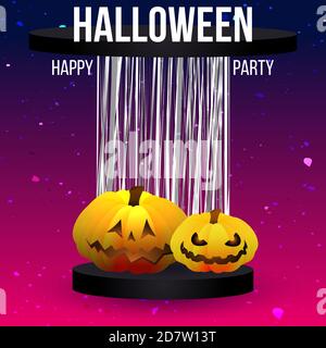 Halloween Verkauf oder Party-Event mit Kürbis Stock Vektor