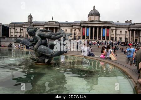 The National Gallery, Trafalgar Square, Charing Cross, London, Großbritannien. Stockfoto