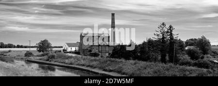 Blick über den Stratham Old Engine, River Great Ouse, Stratham Village, Cambridgeshire, England Stockfoto