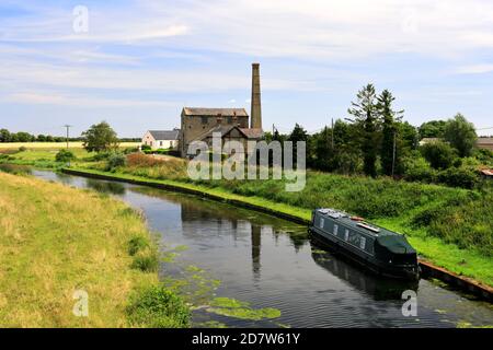 Blick über den Stratham Old Engine, River Great Ouse, Stratham Village, Cambridgeshire, England Stockfoto