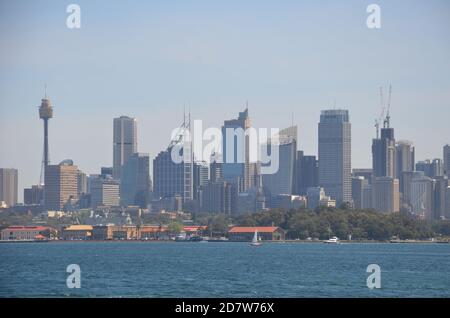 Skyline von Sydney Harbour, NSW Stockfoto