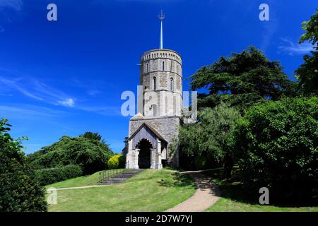 Sommeransicht der St Marys Kirche, Swaffham Dorf, Cambridgeshire; England, Großbritannien Stockfoto