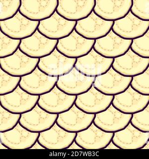 Illustration zum Thema Aubergine Muster, pflanzliche Aubergine für Siegel. Gemüsemuster bestehend aus schöner Aubergine, viele Auberginen. Einfaches CO Stock Vektor