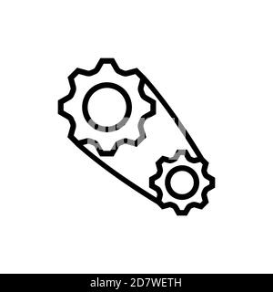 Einstellen des Zahnradsymbols in Schwarz. Vektor auf isoliertem weißem Hintergrund. EPS 10 Stock Vektor