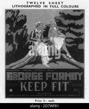 GEORGE FORMBY und KAY WALSH in KEEP FIT 1937 Regisseur ANTHONY KIMMINS in den Ealing Studios Associated Talking Pictures (ATP) / Associated British Film Distributors (A.B.F.D.) Stockfoto