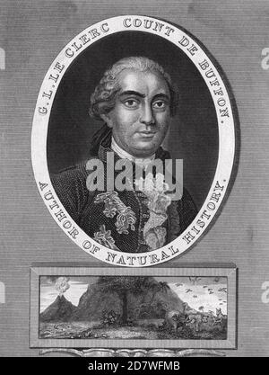 GEORGES LOUIS LECLERC, Comte de Buffon (1707-1788), französischer Naturforscher und Mathematiker Stockfoto