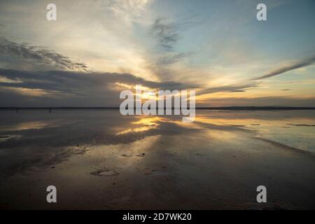 Schöner Salzsee Tuz Golu in der Türkei. Einer der größten Salzseen der Welt. Stockfoto